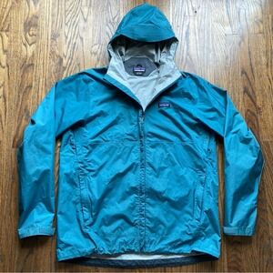 Patagonia Torrentshell Rain Jacket Mens Size Large Tate Teal H2No Hooded